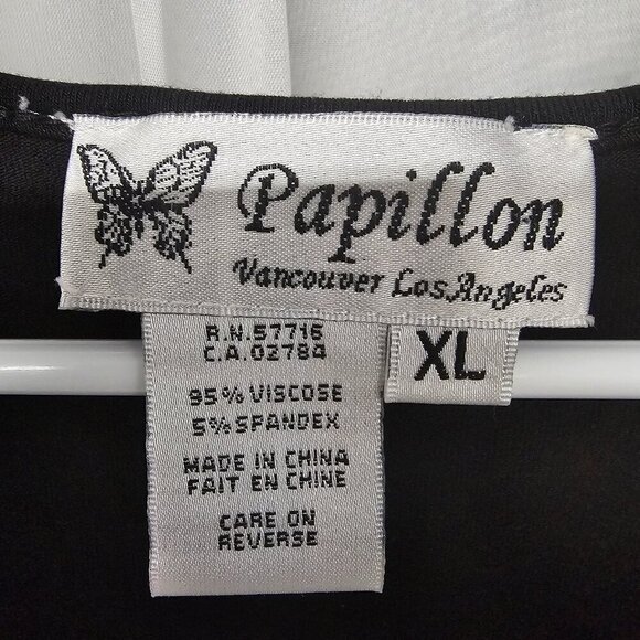 Papillon Black Blue Mini Dress Patchwork Retro Y2K Artsy Club XL - Picture 9 of 11